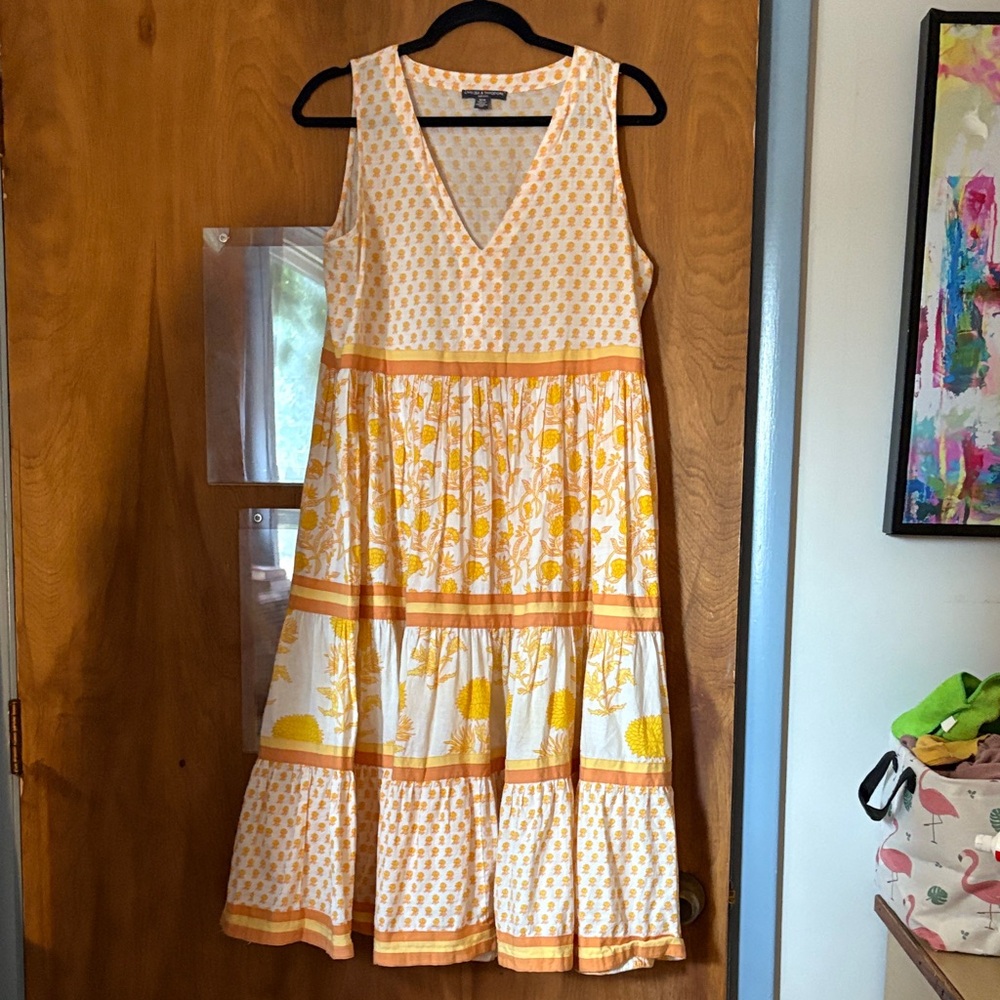 Chelsea and Theodore Sleeveless Tiered Mixed Print Maxi Dress - Picture 5 of 9